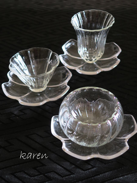 ガラス茶器「茶托小皿／六合」 2