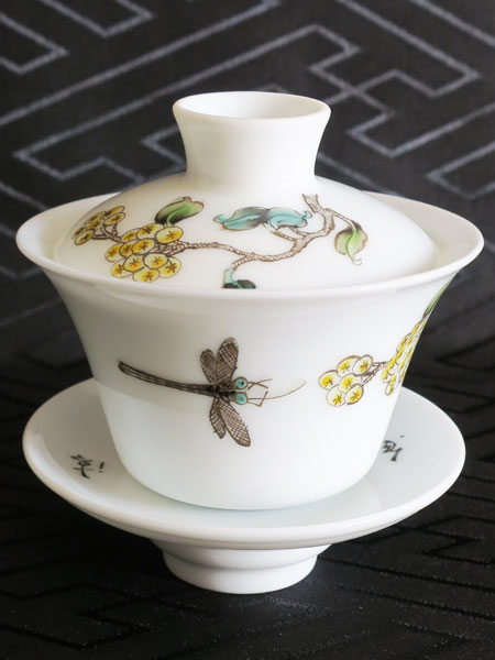 茶杯蓋碗「枇杷（びわ）とトンボ」 3