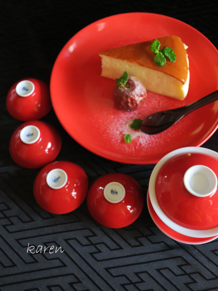 中国茶器セット「蓋碗と茶杯／紅」【ご予約受付中】 3