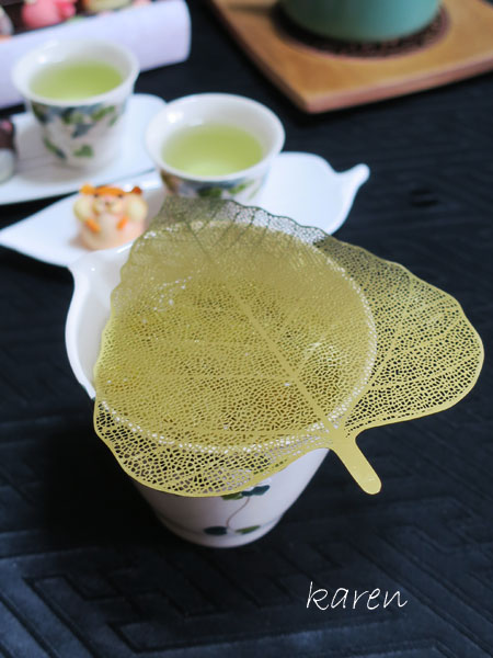 中国茶道具「茶こし／金の葉」 3
