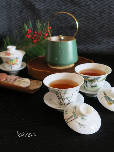 茶杯蓋碗「枇杷（びわ）とトンボ」 6