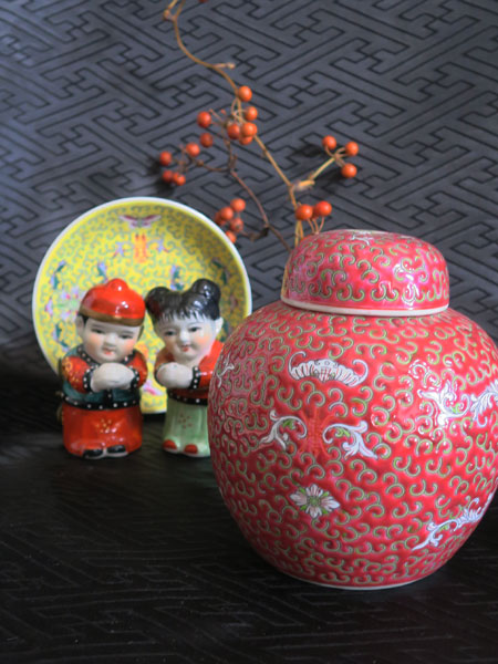 景徳鎮レトロ「飾り茶壺／紅」 6
